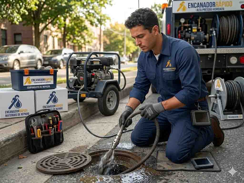 Desentupimento de esgoto com hidrojato em São Paulo