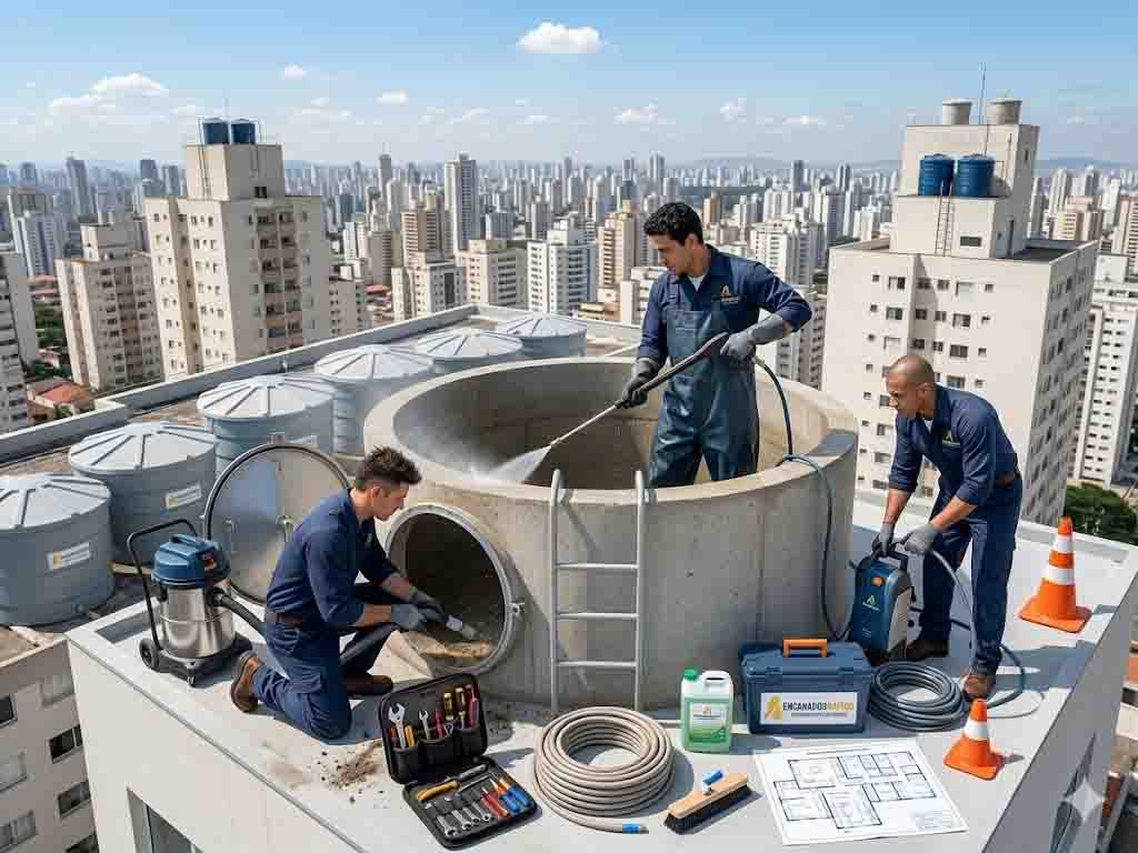 Limpeza e higienização de caixa d'água em São Paulo